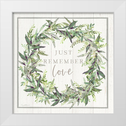 Remember Love White Modern Wood Framed Art Print by Tyndall, Elizabeth