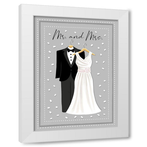 Mr. and Mrs. White Modern Wood Framed Art Print by Tyndall, Elizabeth