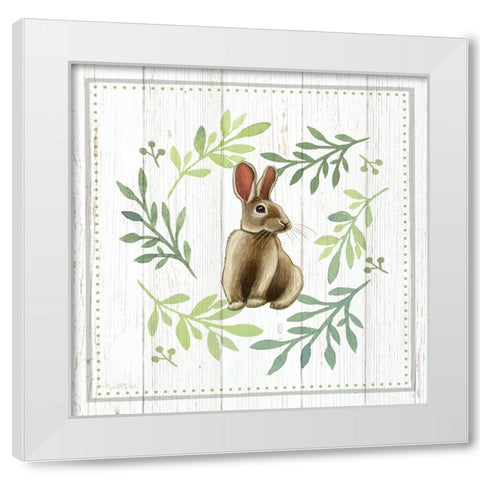 Bunny II White Modern Wood Framed Art Print by Tyndall, Elizabeth