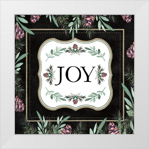 Joy White Modern Wood Framed Art Print by Tyndall, Elizabeth