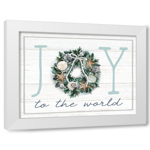 Joy to the World White Modern Wood Framed Art Print by Tyndall, Elizabeth