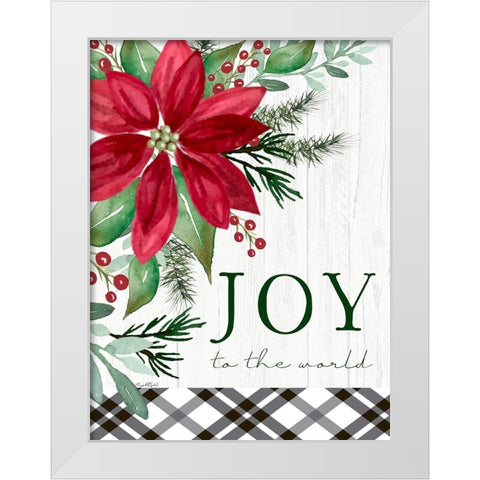 Joy to the World White Modern Wood Framed Art Print by Tyndall, Elizabeth