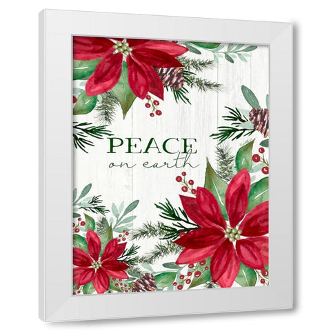 Peace on Earth White Modern Wood Framed Art Print by Tyndall, Elizabeth