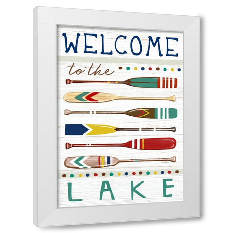 Welcome to the Lake White Modern Wood Framed Art Print by Tyndall, Elizabeth