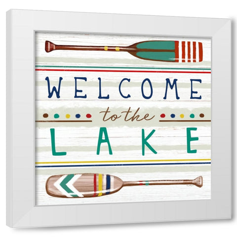 Welcome to the Lake White Modern Wood Framed Art Print by Tyndall, Elizabeth