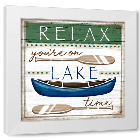 Lake Time White Modern Wood Framed Art Print by Tyndall, Elizabeth