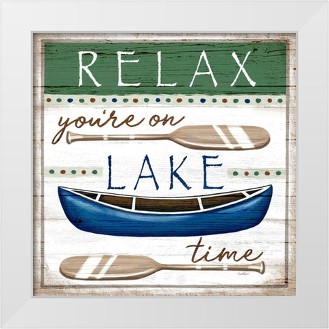 Lake Time White Modern Wood Framed Art Print by Tyndall, Elizabeth