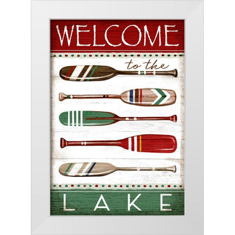 Welcome to the Lake White Modern Wood Framed Art Print by Tyndall, Elizabeth