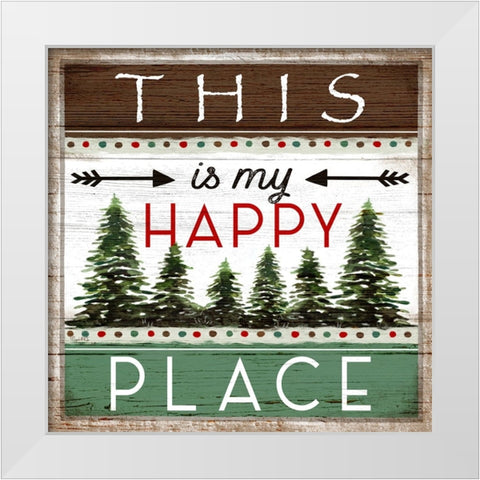 My Happy Place White Modern Wood Framed Art Print by Tyndall, Elizabeth