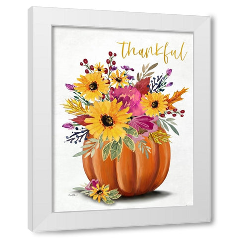 Thankful White Modern Wood Framed Art Print by Tyndall, Elizabeth