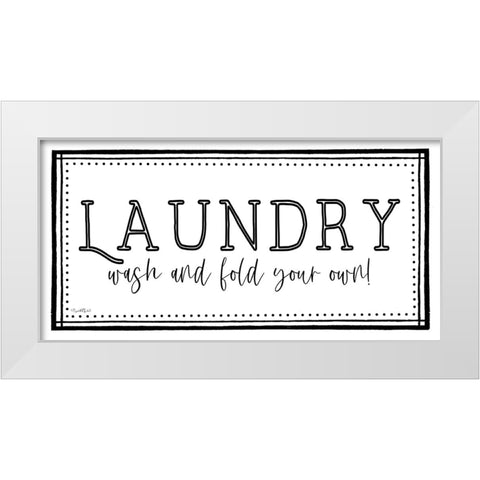 Laundry White Modern Wood Framed Art Print by Tyndall, Elizabeth