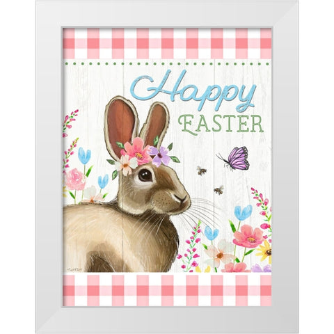 Happy Easter White Modern Wood Framed Art Print by Tyndall, Elizabeth