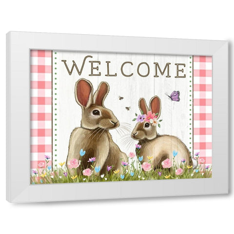 Welcome White Modern Wood Framed Art Print by Tyndall, Elizabeth