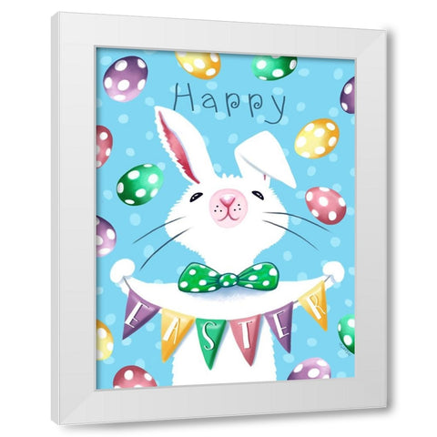 Happy Easter White Modern Wood Framed Art Print by Tyndall, Elizabeth