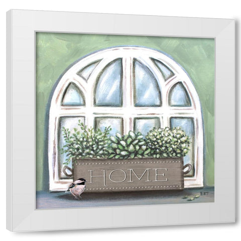 Home White Modern Wood Framed Art Print by Tyndall, Elizabeth