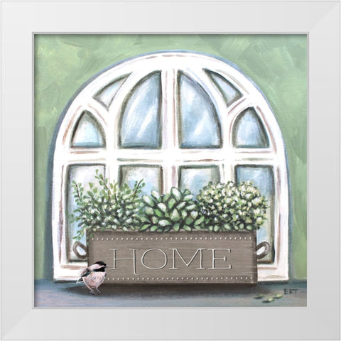 Home White Modern Wood Framed Art Print by Tyndall, Elizabeth