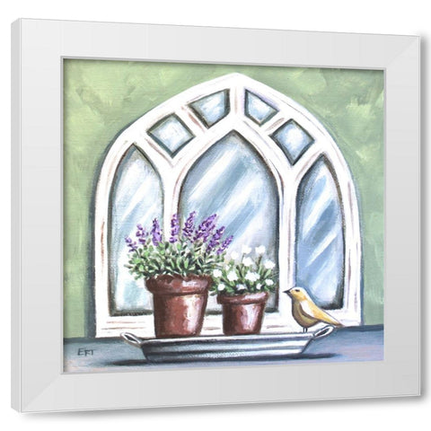 Window Planter White Modern Wood Framed Art Print by Tyndall, Elizabeth