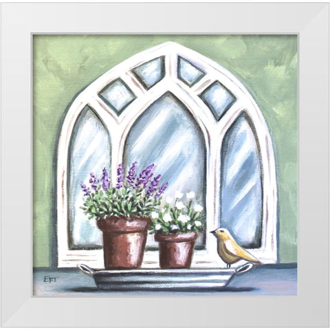 Window Planter White Modern Wood Framed Art Print by Tyndall, Elizabeth