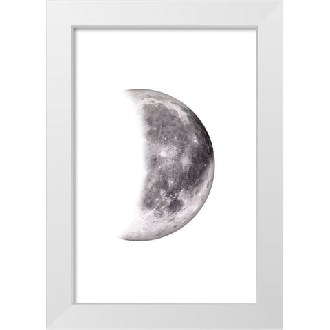 Moon Phases IV White Modern Wood Framed Art Print by JJ Design House