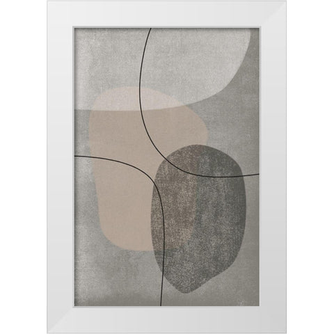 Contempo White Modern Wood Framed Art Print by JJ Design House