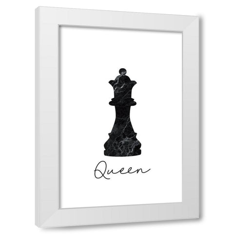 Queen White Modern Wood Framed Art Print by JJ Design House