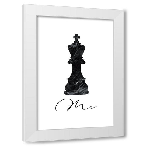 Mr. White Modern Wood Framed Art Print by JJ Design House