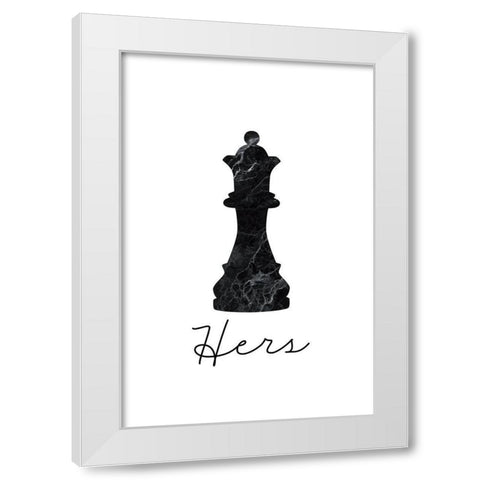 Hers White Modern Wood Framed Art Print by JJ Design House