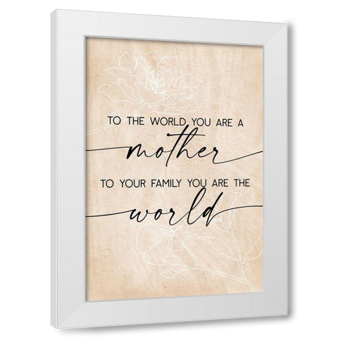 You Are the World White Modern Wood Framed Art Print by JJ Design House