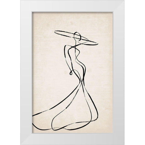 Couture White Modern Wood Framed Art Print by JJ Design House