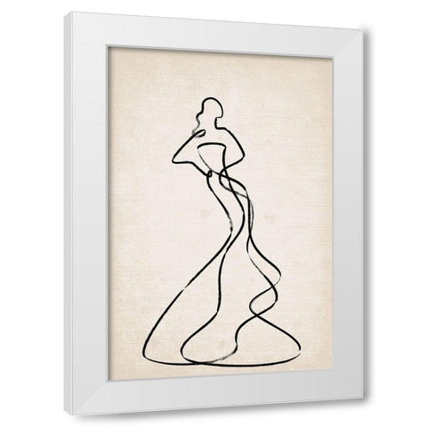 Couture II White Modern Wood Framed Art Print by JJ Design House