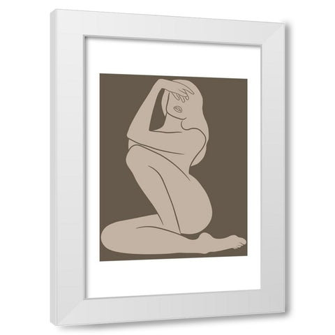 Femme Fatale White Modern Wood Framed Art Print by JJ Design House