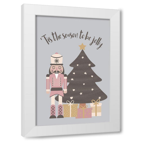Tis the Season White Modern Wood Framed Art Print by JJ Design House