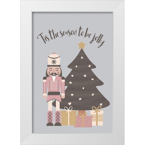 Tis the Season White Modern Wood Framed Art Print by JJ Design House