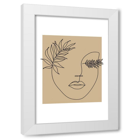 Face Plant II White Modern Wood Framed Art Print by JJ Design House