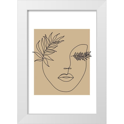 Face Plant II White Modern Wood Framed Art Print by JJ Design House