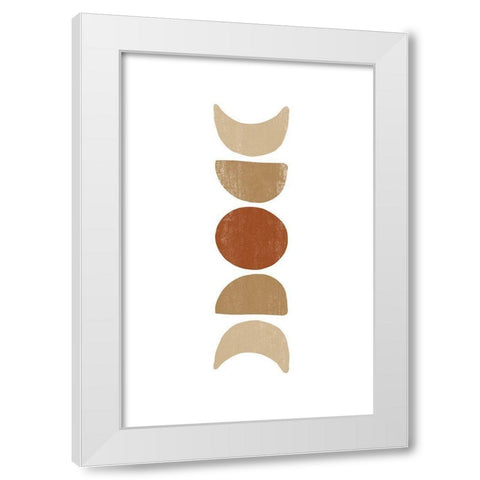 Moonrise White Modern Wood Framed Art Print by JJ Design House