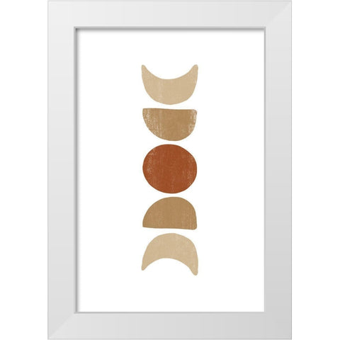 Moonrise White Modern Wood Framed Art Print by JJ Design House