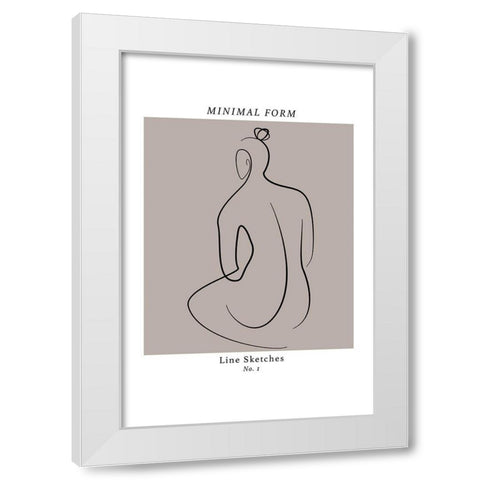 Figuratively White Modern Wood Framed Art Print by JJ Design House