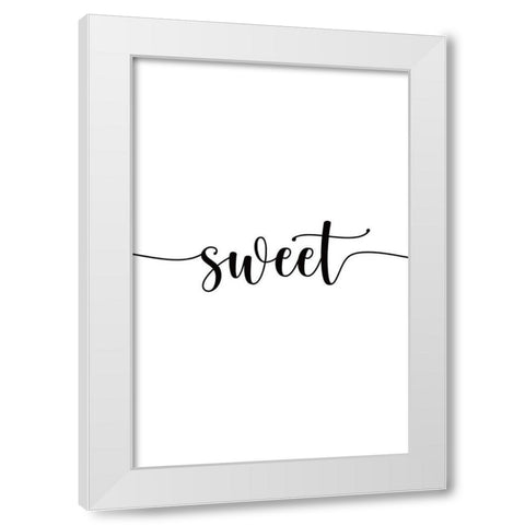 Sweet   White Modern Wood Framed Art Print by JJ Design House