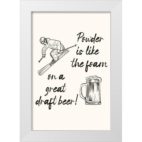 Powder White Modern Wood Framed Art Print by JJ Design House