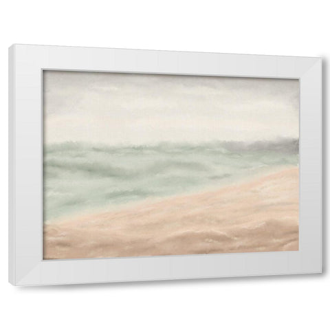 Soft Mod Ocean White Modern Wood Framed Art Print by JJ Design House