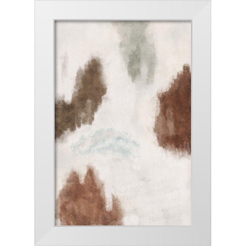 Neutral Warm Abstract White Modern Wood Framed Art Print by JJ Design House
