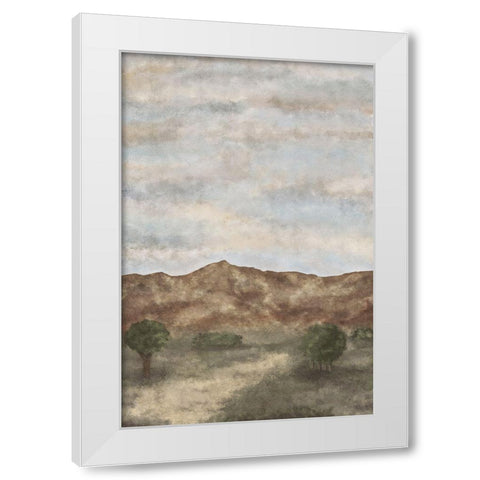 Neutral Warm Landscape White Modern Wood Framed Art Print by JJ Design House