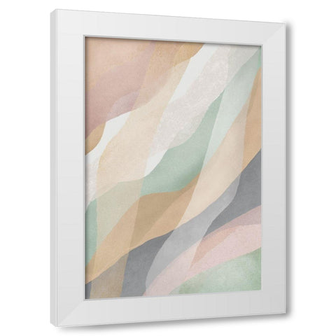 Soft Mods II White Modern Wood Framed Art Print by JJ Design House