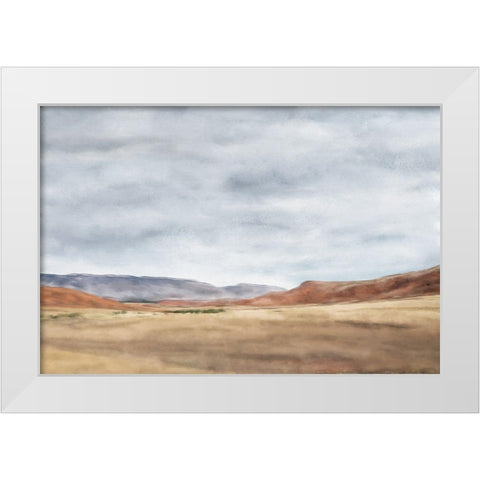 Landscape White Modern Wood Framed Art Print by JJ Design