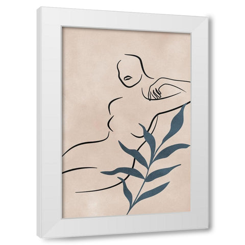 Boho in Bloom II White Modern Wood Framed Art Print by JJ Design