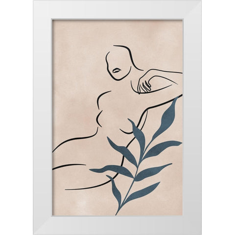 Boho in Bloom II White Modern Wood Framed Art Print by JJ Design