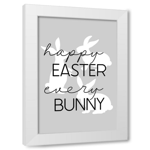 Happy Easter White Modern Wood Framed Art Print by JJ Design