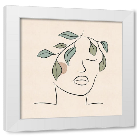 About Face Botanical II White Modern Wood Framed Art Print by JJ Design