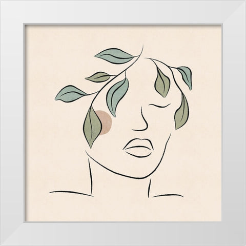 About Face Botanical II White Modern Wood Framed Art Print by JJ Design